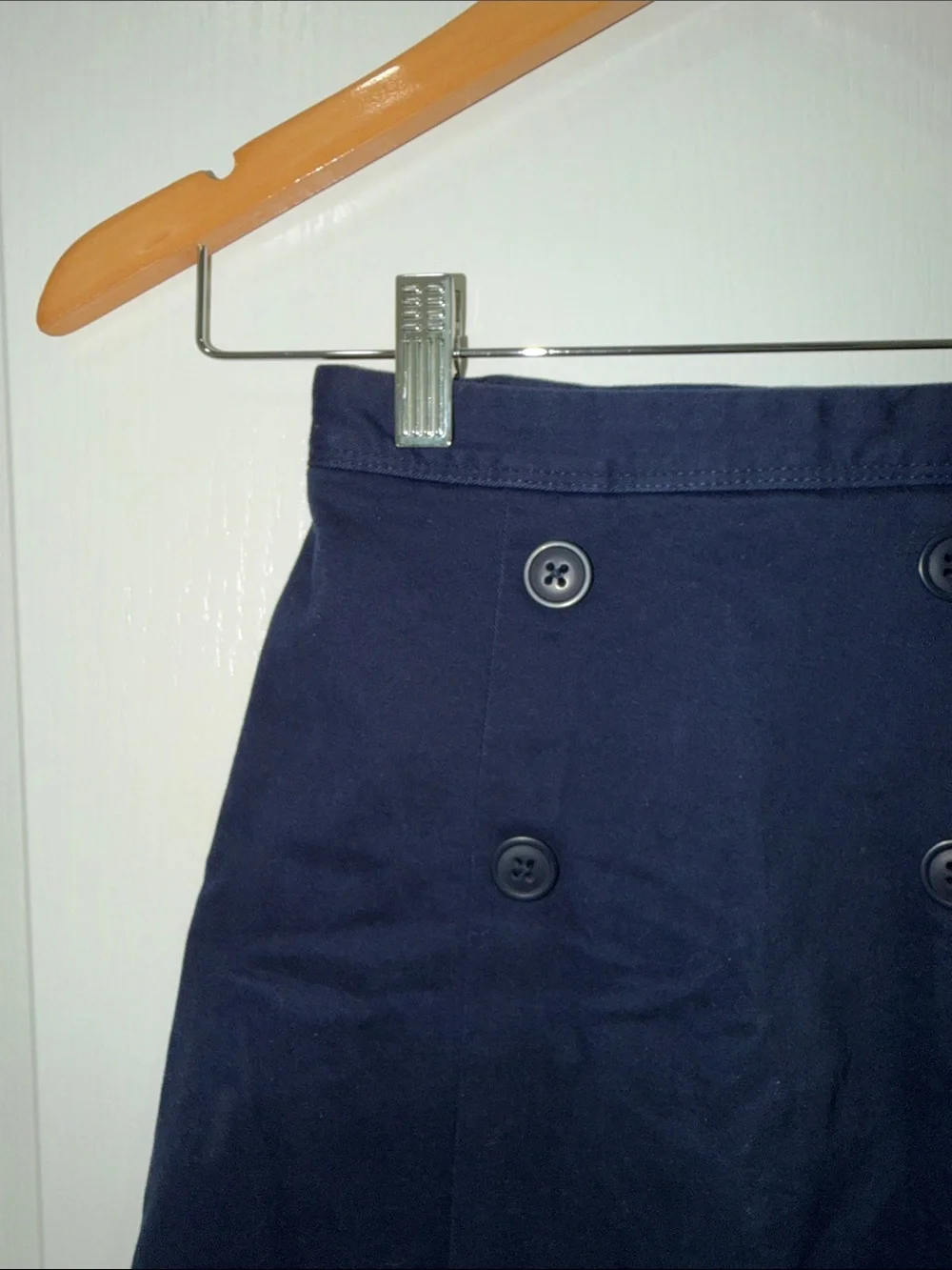 The Children’s Place Classic Navy Button-Front A-Line Skirt size 6x/7 NWT